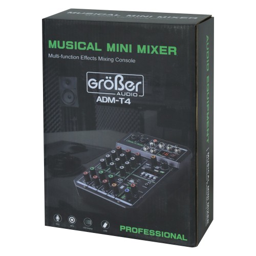 CONSOLA PASIVA PROF. 4 CH C/USB/BT/FX/PC LINK
