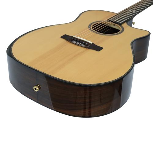 GUITARRA ELECTROACUSTICA GRAND REGAL BISELADA NATURAL