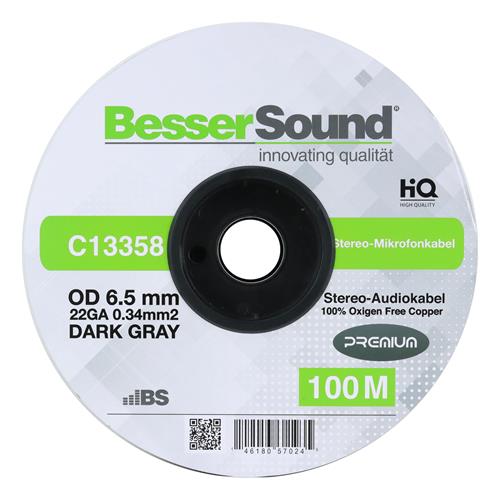 CABLE PARA MICROFONO STEREO X ROLLO (100MT) GRIS - CLA