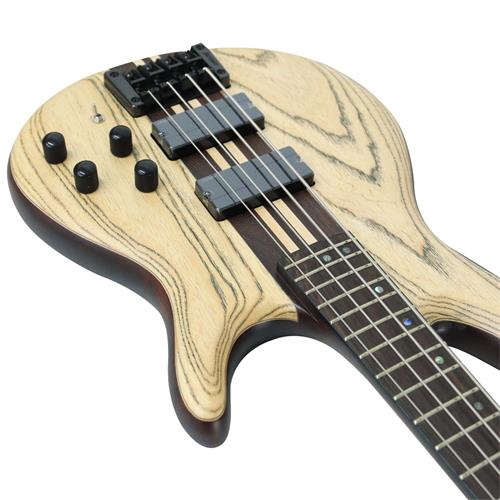 BAJO ELECT. 4 CUERDAS ARTISAN GRABADO NATURAL C/ESTUCHE