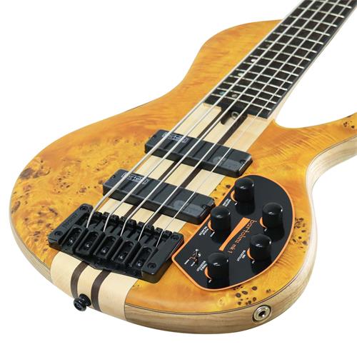 BAJO ELECT. 5 CUERDAS ARTISAN SINGLE-CUT AMBAR OPEN PORE C/ESTUCHE