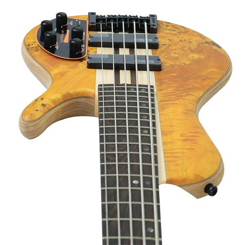 BAJO ELECT. 5 CUERDAS ARTISAN SINGLE-CUT AMBAR OPEN PORE C/ESTUCHE