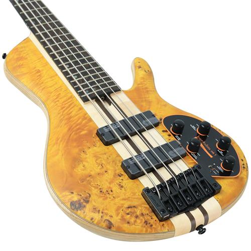 BAJO ELECT. 5 CUERDAS ARTISAN SINGLE-CUT AMBAR OPEN PORE C/ESTUCHE