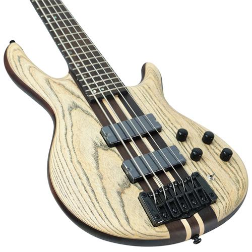 BAJO ELECT. 5 CUERDAS ARTISAN GRABADO NATURAL C/ESTUCHE