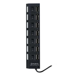 CONCENTRADOR USB HUB 7 PUERTOS CON SWITCH - DESC