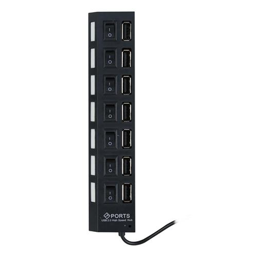 CONCENTRADOR USB HUB 7 PUERTOS CON SWITCH - DESC