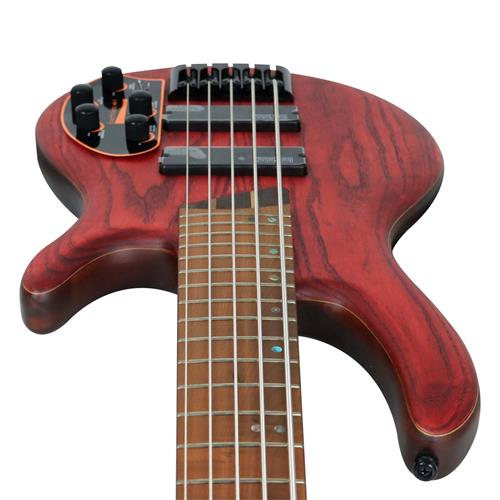 BAJO ELECT. 5 CUERDAS ARTISAN ROJO BURGUNDY OPEN PORE
