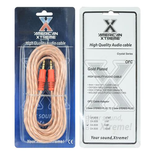 CABLE AUDIO 1 PLUG 3.5 ST X 1 PLUG 3.5 ST 10MT OFC