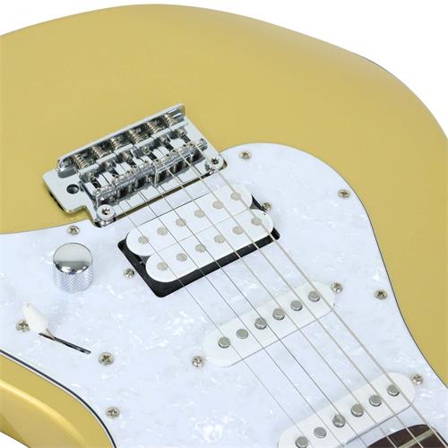 GUITARRA ELECTRICA G CHAMPAGNE DORADO METALICO