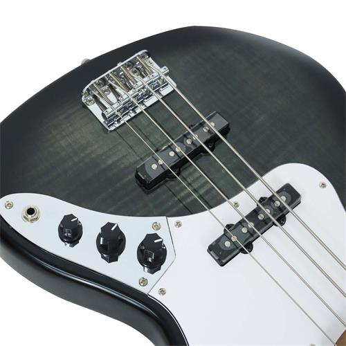 BAJO ELECT. 4 CUERDAS MIC. POWERSOUND NEGRO TRANS