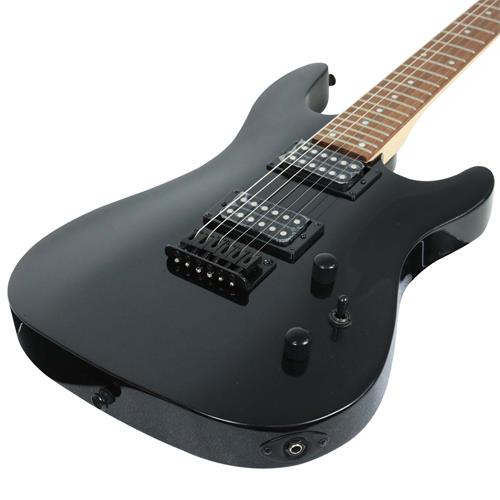 GUITARRA ELECTRICA KX CON MICROFONO POWERSOUND NEGRO METALICO - DESC