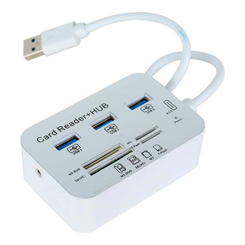 Concentrador Multiplicador 6 Conectores USB 2.0+ Lector Tarjeta SD+ Micro  SD
