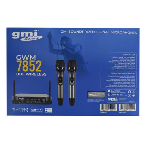 MICROFONO INAL. PROFESIONAL DIADEMA (2) UHF