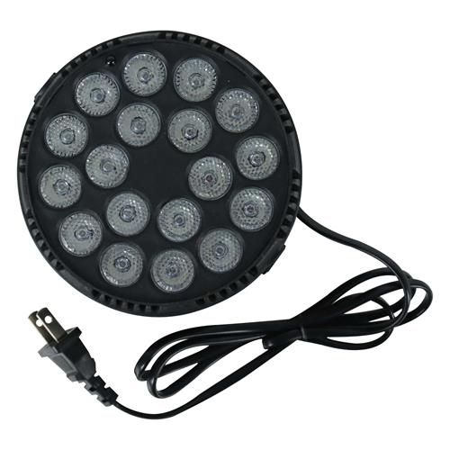 LUZ LED PAR 18x1.5W/3 EN 1 RGB