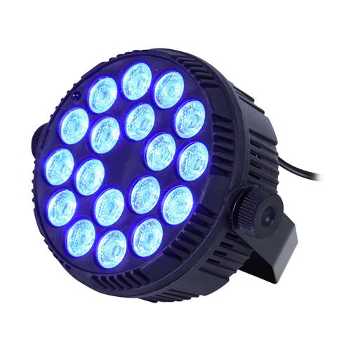LUZ LED PAR 18x1.5W/3 EN 1 RGB