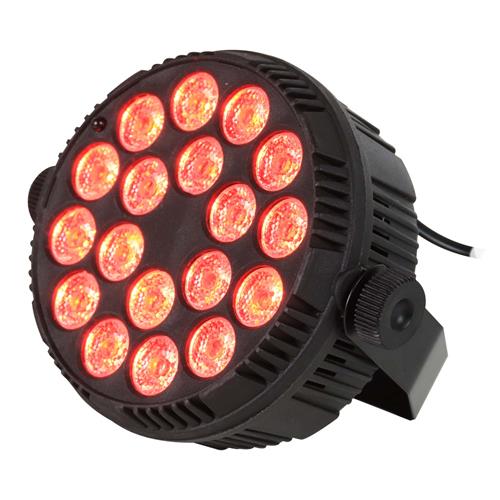 LUZ LED PAR 18x1.5W/3 EN 1 RGB