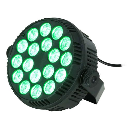 LUZ LED PAR 18x1.5W/3 EN 1 RGB