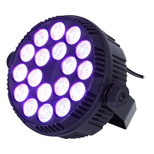 LUZ LED PAR 18x1.5W/3 EN 1 RGB