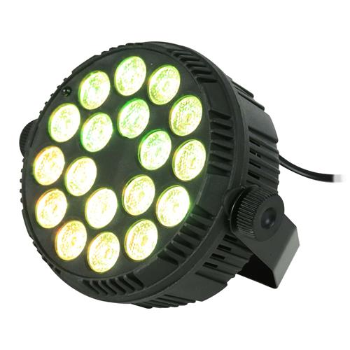 LUZ LED PAR 18x1.5W/3 EN 1 RGB