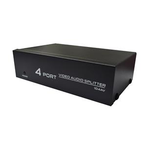 SPLITTER AUDIO Y VIDEO 4 VIAS = FJ-104AV