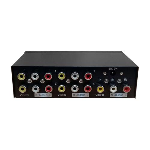 SPLITTER AUDIO Y VIDEO 4 VIAS = FJ-104AV