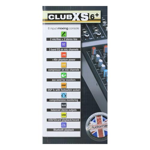 CONSOLA PASIVA 6 CH CON USB/BT/FX