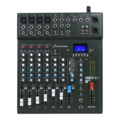 CONSOLA PASIVA 8 CH CON USB/BT/FX