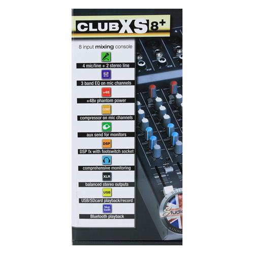 CONSOLA PASIVA 8 CH CON USB/BT/FX