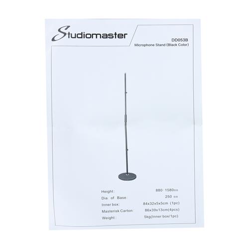 PEDESTAL PARA MICROFONO CON BASE REDONDA PRO