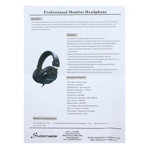 AUDIFONO PROFESIONAL C/CABLE P/DJ