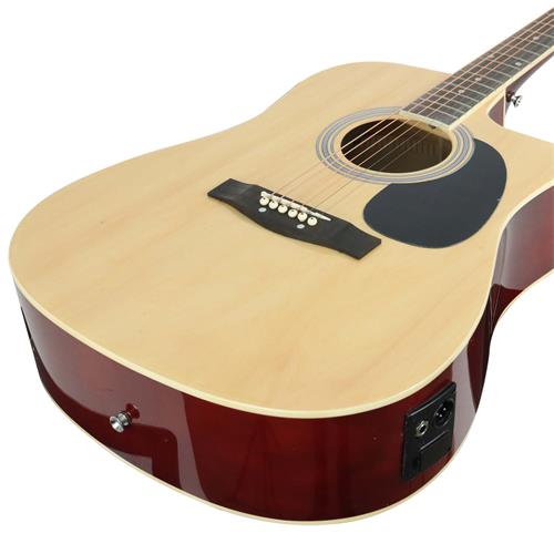 GUITARRA ELECTROACUSTICA 41 PULG. NATURAL PACK CALIDAD