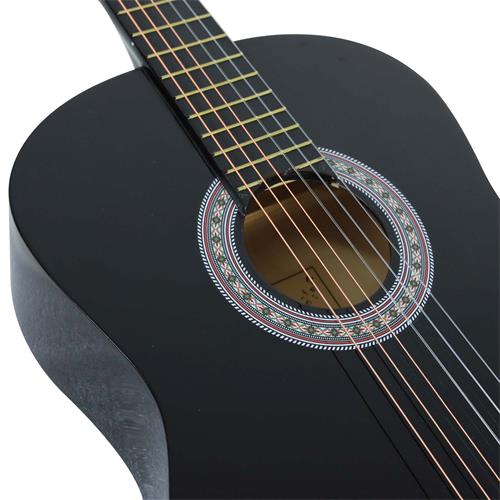 GUITARRA CLASICA 39 PULG. NEGRO PACK CALIDAD