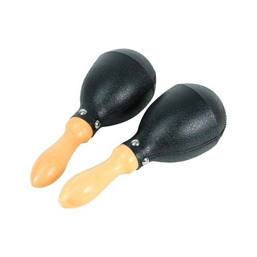 MARACAS PLASTICO NEGRO X 2P
