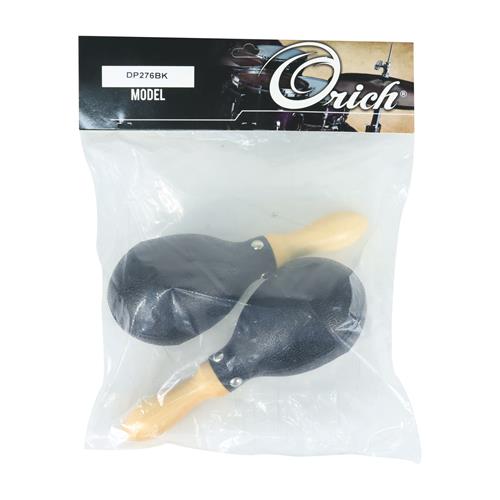 MARACAS PLASTICO NEGRO X 2P