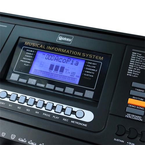 TECLADO ELEC. 61 TECLAS CON 300 RITMOS/AUX IN/USB