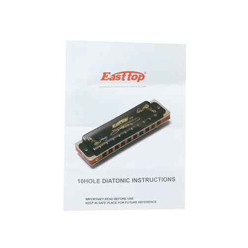 HARMONICA 10 AGUJEROS ACERO INOXIDABLE