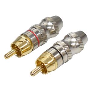 PLUG RCA METALICO PLATEADO R/N CALIDAD