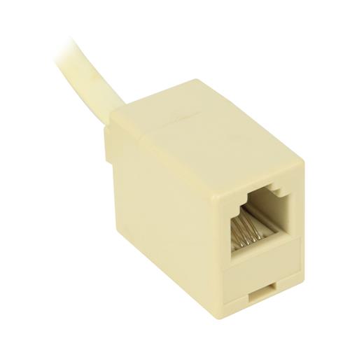 CABLE TELEFONO PLANO BEIGE 4MT - CLA
