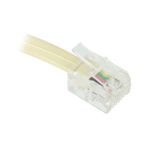 CABLE TELEFONO PLANO BEIGE 4MT - CLA