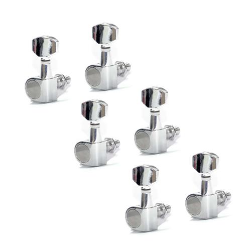 CLAVIJERO PARA GUITARRA 3PCS X LADO CROMADO X 6P