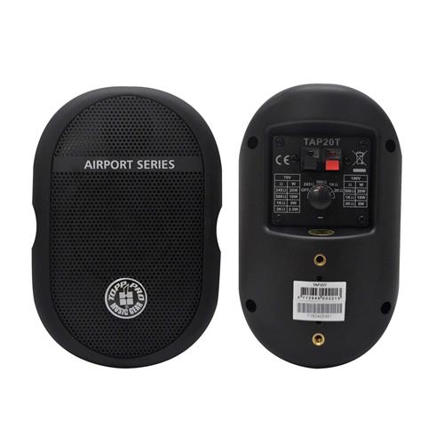 CAJA PASIVA AMBIENTAL AIRPORT 3 PULG. 20W 70V NEGRO X 2P - DESC
