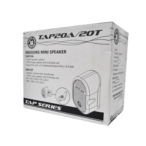 CAJA PASIVA AMBIENTAL AIRPORT 3 PULG. 20W 70V NEGRO X 2P - DESC