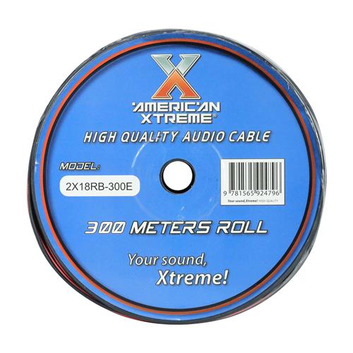 CABLE PARA PARLANTE X ROLLO (300MT) ROJO/NEGRO 18