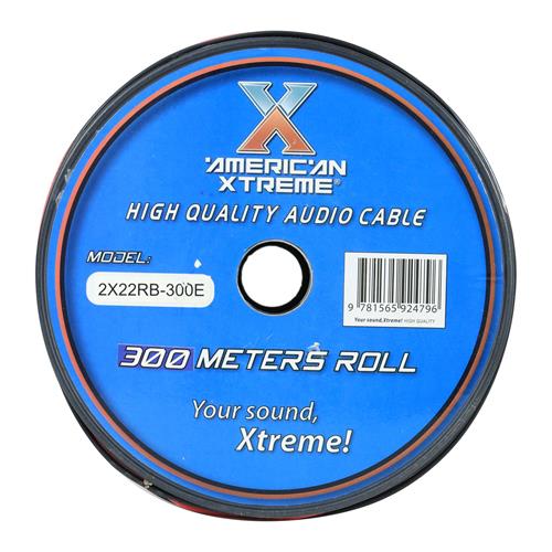 CABLE PARA PARLANTE X ROLLO (300MT) ROJO/NEGRO 22
