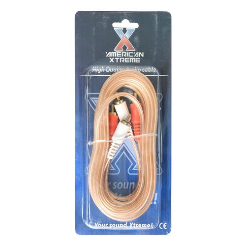 CABLE AUDIO 2 PLUG RCA X 2 PLUG RCA 1.5MT TRANSP.