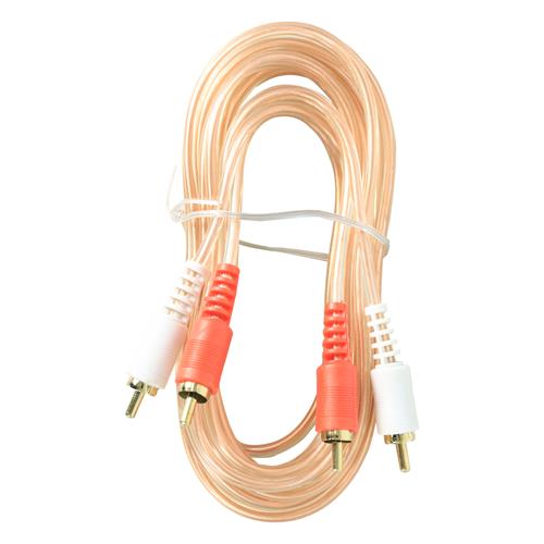 CABLE AUDIO 2 PLUG RCA X 2 PLUG RCA 3MT TRANSP.