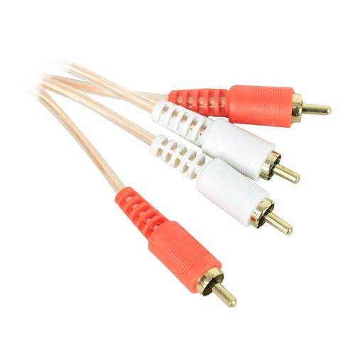 CABLE AUDIO 2 PLUG RCA X 2 PLUG RCA 3MT TRANSP.