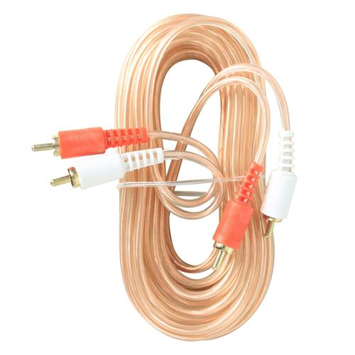 CABLE AUDIO 2 PLUG RCA X 2 PLUG RCA 6MT TRANSP.