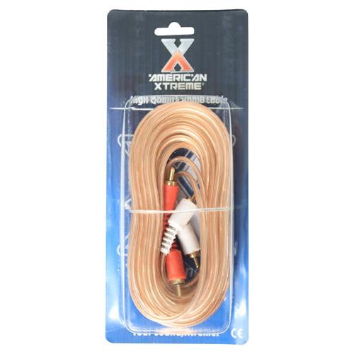 CABLE AUDIO 2 PLUG RCA X 2 PLUG RCA 6MT TRANSP.