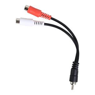 CABLE AUDIO Y 2 JACK RCA X 1 PLUG RCA CORTO